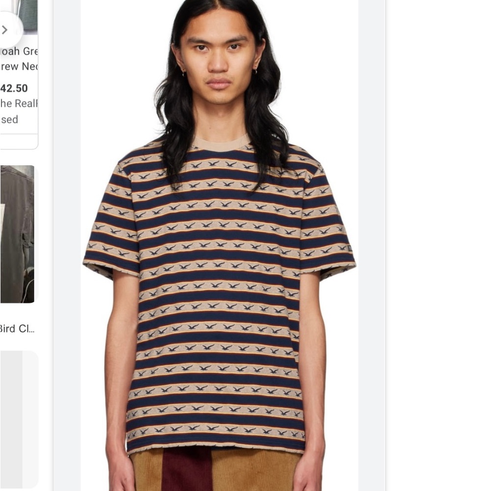 NOAH NY Jacquard Stripe Short sleeve Tee